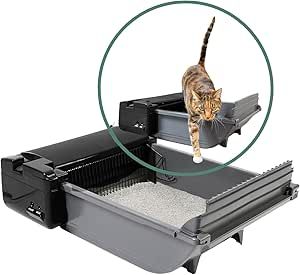 Pet Zone Semi Automatic Cat Litter Box Self Cleaning - Smart Scoop Cat Litter Box with Bags & Carbon Filter for Up to Two Cats 6-16 Pounds, Color May Vary (Black) Automatic Litter Box, Inside Cat, Litter Robot, Self Cleaning Litter Box, Cleaning Litter Box, Cleaning System, Cat Odor, Two Cats, Waste Disposal