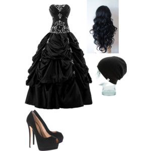 #5 Long Dresses Black, Winter Gala, Weddings Idea, Black Wedding Dress, Ruffle Prom Dress, Black Ball Gown, Wedding Options, Random Fashion, Strapless Prom Dresses