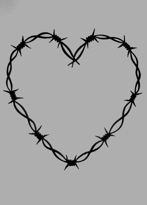 Barbwire Heart Tattoo Design, Barbwire Heart Tattoo, Barb Wire Heart Tattoo, Barbed Wire Heart Tattoo, Barbed Wire Heart, Rose Drawing Tattoo, Small Tattoos With Meaning, Initial Tattoo, Heart Tattoo Designs