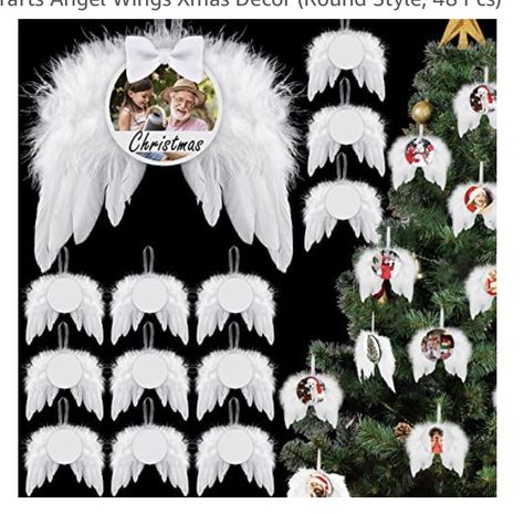 Wings Decor, Angel Wings Ornament, Diy Xmas Ornaments, Ali D'angelo, Angel Wings Decor, Diy Party Crafts, Diy Angel Wings, Angel Wing Ornaments, Christmas Garden Decorations