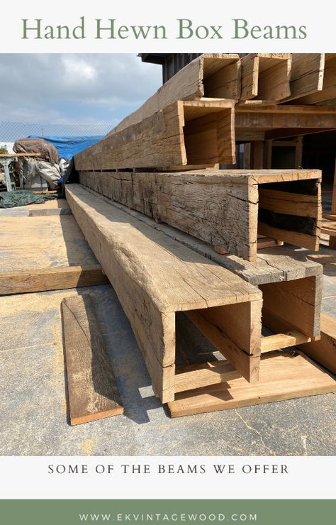 Box Beams, Reclaimed Wood Beams, Faux Beams, Cap Ferret, Reclaimed Oak, Patio Interior, Wood Beams, Home Reno, Barndominium