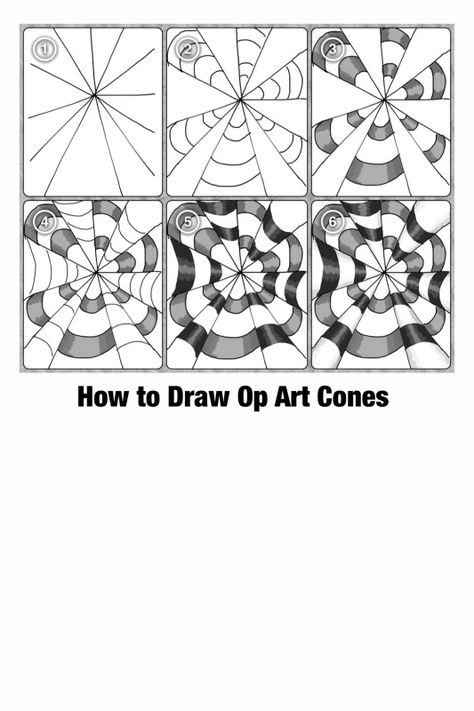 Optical Illusions Drawings, Op Art Lessons, Opt Art, Yakuza Tattoo, Illusion Drawings, 6th Grade Art, Art Optical, Art Worksheets, Optical Art