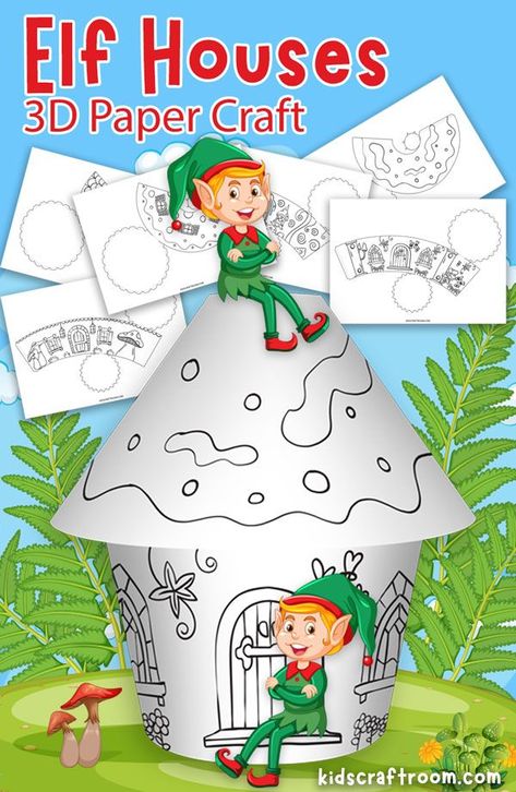 Kids will love our 3D Paper Elf House Coloring Craft with 3 cute and FREE printable house templates to choose from.
#kidscraftroom Paper Elf, Elf Craft, Summer Coloring Sheets, Printable House, Elf Crafts, 3d Templates, Fairy House Crafts, Free Printable Crafts, Kids Craft Room