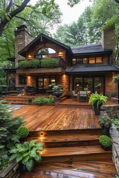 Forest House Aesthetic, Dahl House, Jesse Brown, Gardening Design Ideas, Garden Flowers Ideas, Cottage Core House, Wooden House Design, Cabin Aesthetic, House Flippers