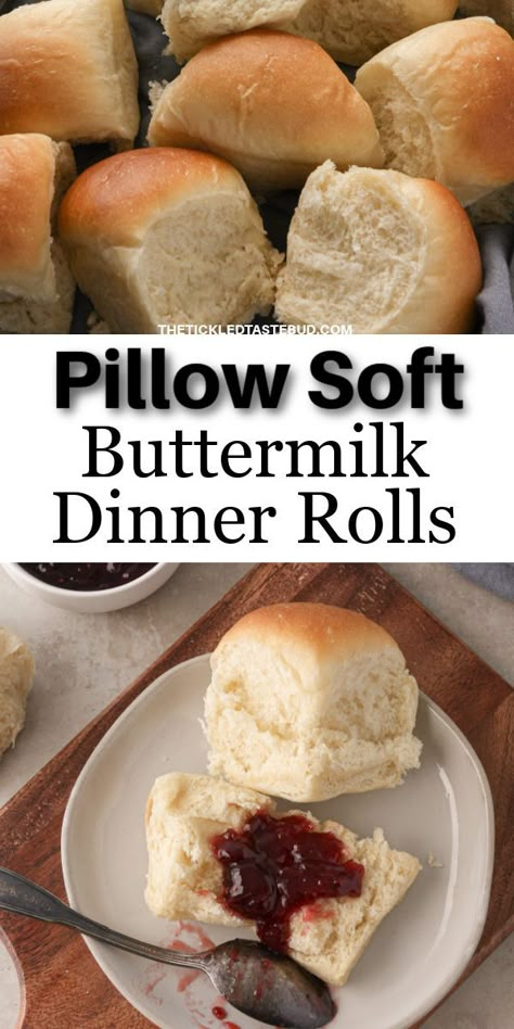 BUTTERMILK DINNER ROLLS Buttermilk Dinner Rolls, Quick Dinner Rolls, Dinner Rolls Easy, No Yeast Dinner Rolls, Sweet Dinner Rolls, Buttermilk Bread, Fluffy Dinner Rolls, Christmas Dinners, Homemade Bread Easy