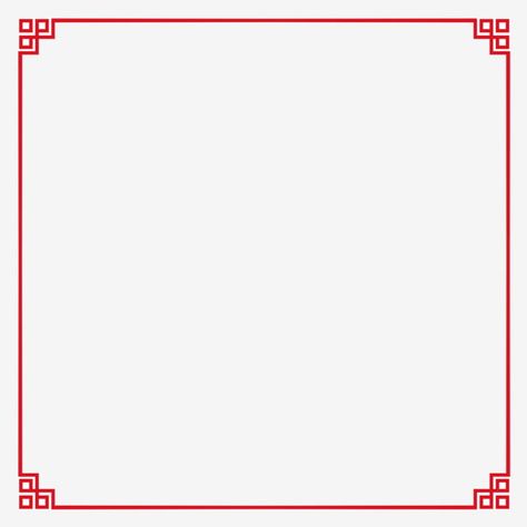 Rectangle Border Png, Square Border Png, Chinese Clipart, Red Clipart, Photo Frame Images, Certificate Border, Blessing Words, Watercolor Border, Border Clipart