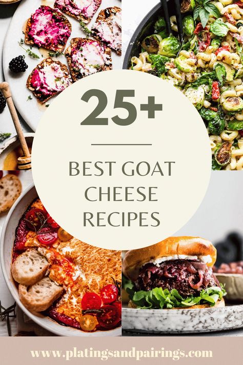 Goat Cheese Cupcakes, Chèvre Goat Cheese, Best Goat Cheese Recipes, Fancy Cheese Recipes, Shrimp Goat Cheese Salad, Goat Cheese And Crackers Appetizers, Mediterranean Goat Cheese Recipes, Whipped Goat Cheese Recipes, Recipe With Goat Cheese Dinners