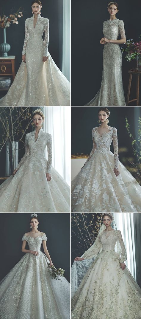 Two Looks In One! 30 Wedding Gowns That Stay Beautiful From Day-To-Night - Praise Wedding Indian Wedding Gowns, Simple Wedding Gowns, Modest Wedding Gowns, Wedding Gowns With Sleeves, White Wedding Gowns, Country Wedding Dresses, Modest Wedding Dresses, Classic Wedding, Ball Gowns Wedding