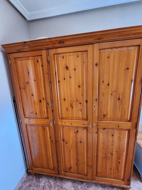 Pine Wardrobe Before Upcycled Bedroom Furniture, Pine Wardrobe, Pine Furniture, Bedroom Furniture, Wardrobe, Bedroom, Furniture