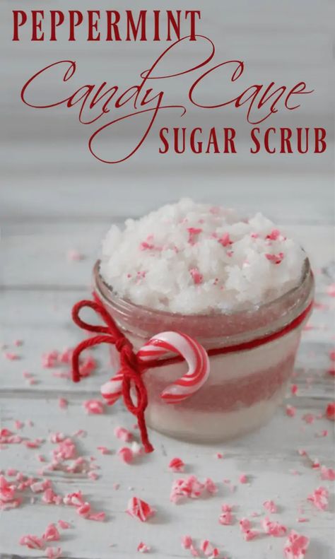 Are you looking for an amazing DIY holiday gift? Look no further! This peppermint candy cane sugar scrub is just the thing for last minute diy gifts! An easy to make peppermint sugar scrub that is great for gifts and stocking stuffers. Two ways to make: essential oils or extract! #candycane #sugarscrub #peppermint #diy #natural #skincare #chirstmas #holidays Candy Cane Sugar Scrub, Last Minute Diy Gifts, Make Essential Oils, Peppermint Sugar Scrub, Peppermint Sugar Scrubs, Diy Gifts To Make, Peppermint Sugar, Sugar Scrub Homemade, Peppermint Candy Cane