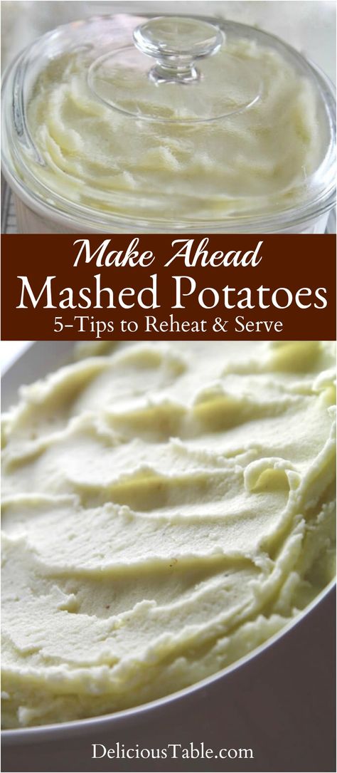 Best Mashed Potatoes Recipe, Reheat Mashed Potatoes, Potatoes Mashed, Make Ahead Mashed Potatoes, Party Potatoes, Potatoes Vegetables, Homemade Mashed Potatoes, Best Mashed Potatoes, Making Mashed Potatoes