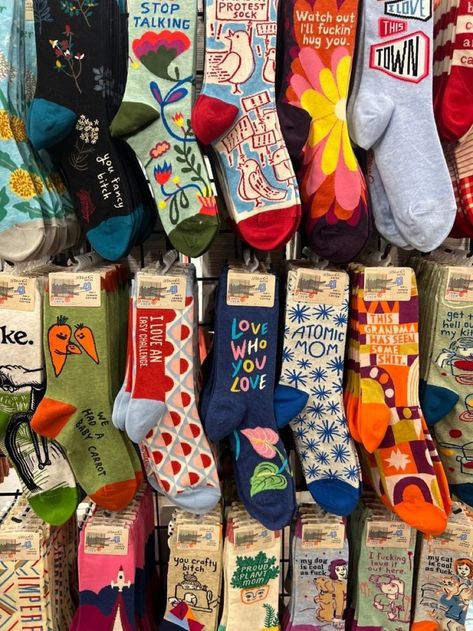 Barcelona (my photo) Funky Socks Aesthetic, Mismatched Socks Aesthetic, Fun Socks Aesthetic, Funny Socks Aesthetic, Funny Socks Outfit, Blue Q Socks, Awesome Socks, Socks Aesthetic, Shopping Aesthetic