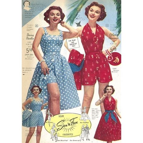 1950s Skirts over playsuits. Blue Velvet Vintage (@bluevelvetvtg) • Instagram photos and videos #50sfashion #1950sfashion #50ssummerfashion Fashion 60s, Florida Fashion, Fashion 90s, Solid Color Jumpsuits, Fifties Fashion, Hippie Costume, Fashion 1950s, Jane Birkin, Fashion Catalogue