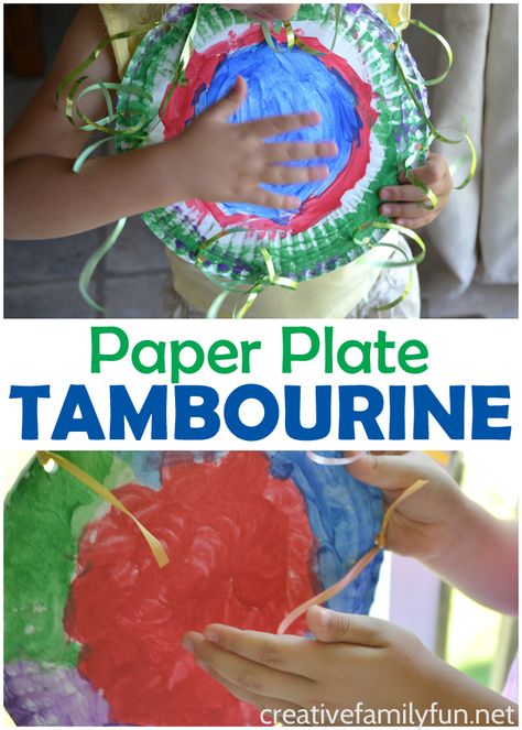 Make your own musical instrument with this fun classic kids craft, Paper Plate Tambourine. It's fun for preschoolers to make and play their own instrument. Music Crafts Preschool, Music Instruments Kids, Instrument Craft, Homemade Instruments, Crafts Preschool, Preschool Music, Music Crafts, Music And Movement, Tambourine