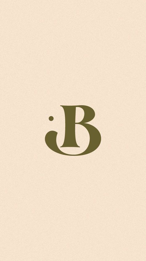 B logo design / B logo ideas / B logo and branding in beige and green for boho brand identity Letter B Different Fonts, Modern Monogram Logo Initials, Good Logo Ideas, Brand Logo Ideas Business, Creative Logo Design Ideas Unique, D And B Logo, Beauty Logo Design Ideas Branding, Beige Logo Design, Letter B Logo Design Ideas