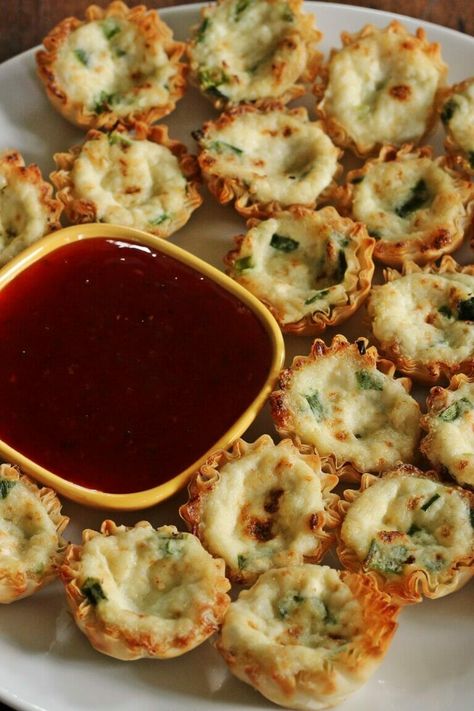 Crabmeat Appetizers, Appetizer Tarts, Crab Rangoon Cups, Hot Mustard, Dip Sauce, Crab Rangoon, Appetizers Easy Finger Food, Best Appetizer Recipes, Crab Recipes