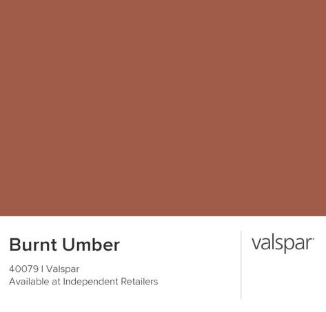 Paint Colors Valspar, Terra Cotta Paint Color, Burnt Orange Paint, Rust Color Paint, Orange Accent Walls, Red Accent Wall, Orange Paint Colors, Valspar Paint Colors, Terracotta Paint