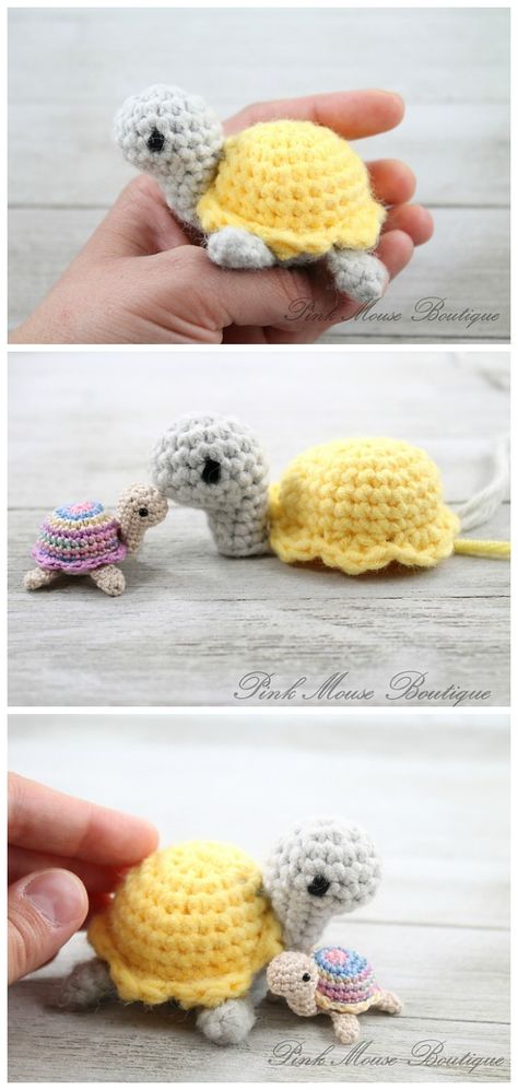 Crochet Little Miss Turtle Amigurumi Free Pattern - Amigurumi Baby Turtle Crochet Free Patterns Turtle Patterns, Crocheted Turtle, Turtle Amigurumi, Crochet Turtle Pattern, Kartu Valentine, Crochet Geek, Crochet Turtle, Pola Amigurumi, Crochet Animals Free Patterns