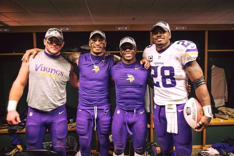 Fab Four! Minnesota Life, Nfl Vikings, Adrian Peterson, Purple Pride, People Eater, Minnesota Vikings Football, Vikings Fan, Vikings Football, Best Football Team