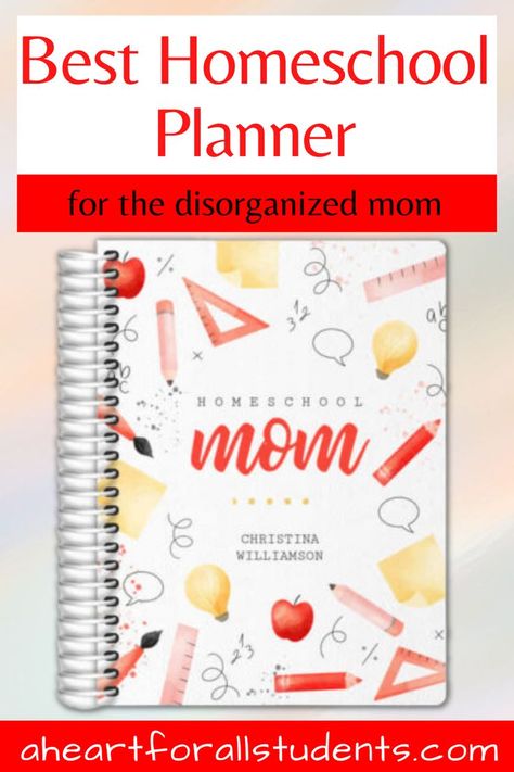 white and coral colored homeschool planner with coral pencils, protractors, and apples on cover Homeschool Teacher Planner, Homeschool Calendar Printables, Homeschool Attendance Printable Free, Homeschool Planner Ideas, Homeschool Planner Printable Free, Free Homeschool Planner, Homeschool Attendance, Home School Planner, Homeschool Lesson Planner