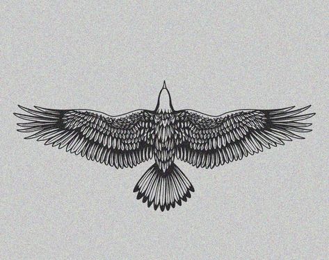 Middle Chest Tattoo, Eagle Back Tattoo, Small Eagle Tattoo, Tattoos Cool, Ems Tattoos, Nape Tattoo, Artsy Tattoos, Vogel Tattoo, Simple Tattoos For Guys