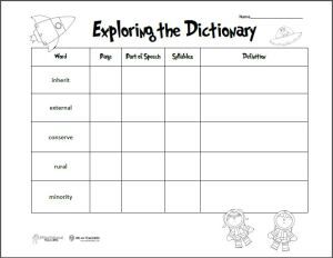 Exploring the Dictionary Preview Dictionary Activities, Teaching Digraphs, Dictionary Skills, School Age Activities, Dictionary Words, Information Literacy, We Are Teachers, Free Teacher, Comprehension Worksheets