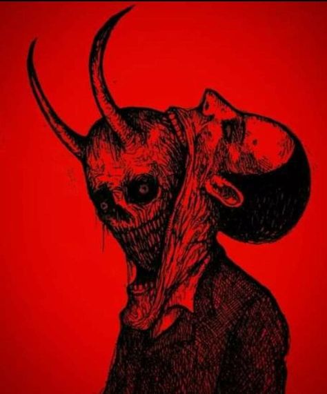 Inner Demon, العصور الوسطى, Arte Occulta, Creepy Core, Arte Peculiar, Creepy Images, Image Film, Creepy Horror, Monster Concept Art