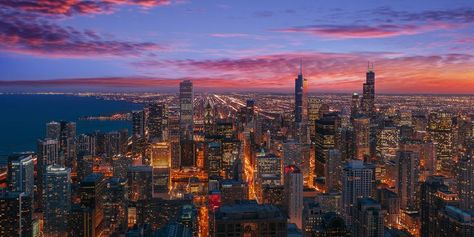 Chicago Skyline Chicago Skyline Wallpaper, Chicago Wallpaper, Skyline Wallpaper, New York Sunset, Chicago Aesthetic, Macbook Air Wallpaper, Wallpaper Macbook, John Hancock, Windows Wallpaper