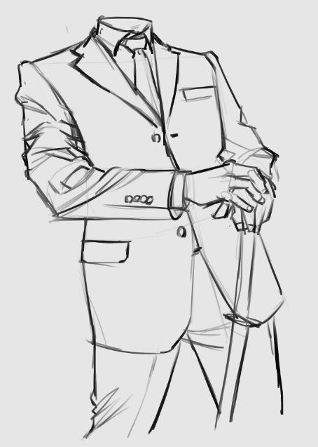 Guy In A Suit Drawing, How To Draw Suits, Guy In Suit Drawing Reference, Tux Drawing, How To Draw A Suit, Suit Sketch Drawings, Suit Art Reference, Man In Suit Drawing Reference, Suit Pose Reference