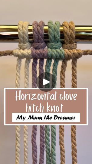 Macrame Cord Storage, Clove Hitch Knot, Hitch Knot, Overhand Knot, Small Macrame, Knots Tutorial, Cord Storage, Macrame Knot, Macrame Patterns Tutorials