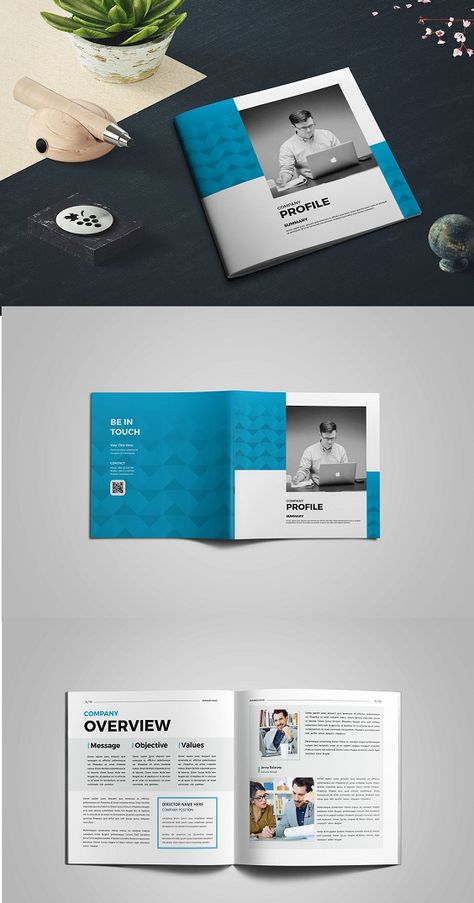 Square Company Profile Brochure It's a Clean and Easy to use. Easy to edit, you can change Blue accent color throughout the whole document at once, paragraph and character styles included, text and images placed on separate layers, text aligned to grid. It is a vertical design, available in Square size (20x20)cm . It contains 16 pages Bulb Packaging, Change Blue, Company Profile Brochure, Character Styles, Blue Accent, Vertical Design, Company Profile, Design Help, Graphic Designs