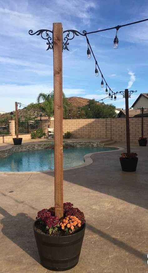 Pergola Ideas Patio, Patio Remodel, Pergola Design, Patio Pergola, Fire Pit Ideas, Pergola Ideas, Backyard Lighting, Back Yard Ideas, Pool Decor