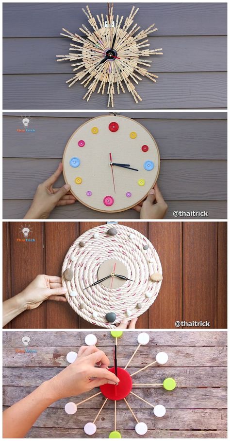 Clock Diy Crafts Wall Decor, Handmade Clocks Diy Arts & Crafts, Clock Diy Ideas, Clocks Diy Crafts, Newspaper Art And Craft, Wall Clock Ideas, Ideas For Your Room, Creative Wall Clock, Handmade Wall Clock