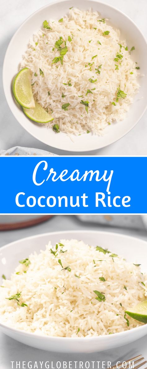 Side Dishes For Chicken Wings, Rice And Chicken Broth, Rice With Coconut Milk, Coconut Basmati Rice, Jasmine Rice Recipes, Basmati Rice Recipes, Coconut Milk Uses, Coconut Milk Chicken, Coconut Rice Recipe