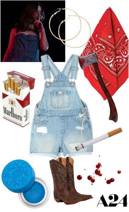 Maxine Minx from X Outfit | ShopLook Maxine Overall Outfit, X Movie Outfits, Hot And Easy Halloween Costumes, Maxine Minx Outfit, Niche Halloween Costume Ideas, Maxine Minx Costume, Costume With Overalls, Maxine Outfits, Overall Costume Ideas