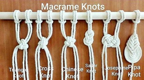 Diy Macrame Plant Hanger Easy, Josephine Knot, Basic Macrame Knots, Simpul Makrame, Sailor Knot, Basic Macrame, Pola Macrame, Macrame Wall Hanging Tutorial, Macrame Plant Hanger Tutorial