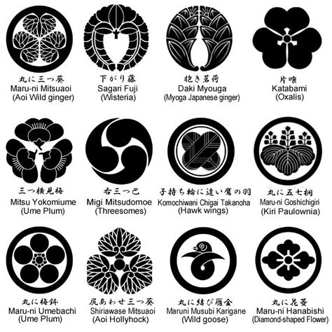 Explore the culture of Japan: "Kamon" Family Crests | Living Guide in Tokyo | RISE Corp. Japan Culture Art, Japanese Kamon, Family Crest Symbols, Japanese Crest, Japanese Family Crest, Japanese Ginger, Hawk Tattoo, Japanese Fox, Edo Era