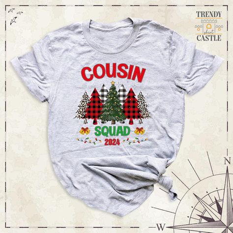 Christmas Shirt, Christmas Cousin Tee, Cousin Squad Christmas 2024 Shirt, Christmas Family Tee, Christmas Pine Tree Shirt, Cousin Crew Shirt Cousin Squad, Christmas Pine Tree, Cousin Crew, Name Christmas, Family Tees, Squad Shirt, Tree Shirt, Matching Tees, Family Christmas Shirts