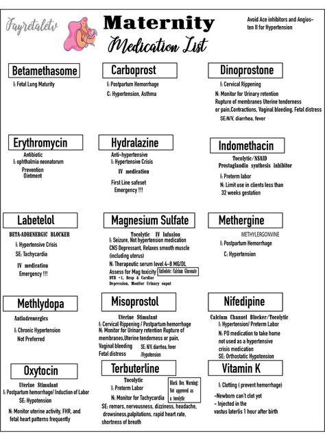 Nursing School Maternity Medication List | Nursing school studying cheat sheets, Medication list, Nursing study guide Nclex Pediatrics Cheat Sheets, Ob Nursing Meds, Maternity Notes Nursing, Maternity Nursing School, Maternity Study Guide, Nursing School Maternity, Nursing Notes Organization Ideas, Nursing School Labor And Delivery, Ob/peds Nursing School