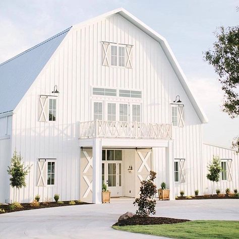 Would you turn a barn into a farmhouse for your family? This beautiful white barn has been all inspired with goals for our property and… Barn Renovation, Barn Plans, Dream Barn, Barn Design, Inspire Me Home Decor, Barn Style House, White Barn, Barn Lighting, White Houses