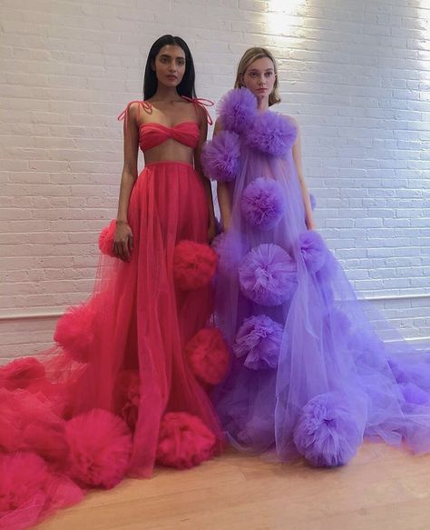 Pom Dresses, Lirika Matoshi, Puffy Dresses, Haute Couture Dresses, Pink Dresses, Tulle Prom Dress, Prom Dresses Ball Gown, Fancy Outfits, Ball Dresses