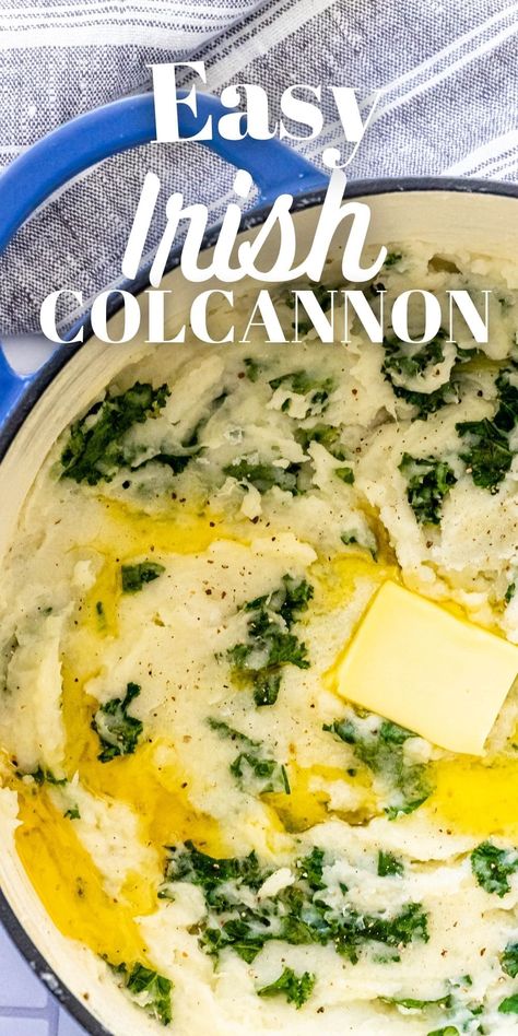 Easy Irish Colcannon Recipe - side dishes #sidedishes Colcannon Recipe Irish, Irish Dinner Recipes, Irish Colcannon, Colcannon Recipe, Easy Baked Pork Chops, Irish Cooking, Irish Dishes, Irish Cuisine, Cabbage And Sausage