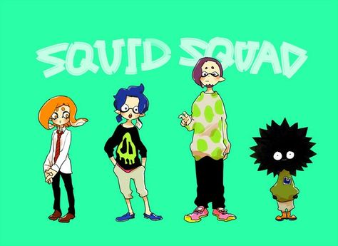 Splatoon squid squad Squid Squad Splatoon, Diss Pair Splatoon, Splatoon Bands, Diss Pair, Squid Squad, Paintball Game, Splatoon Squid, Splatoon Games, Splatoon 2 Art