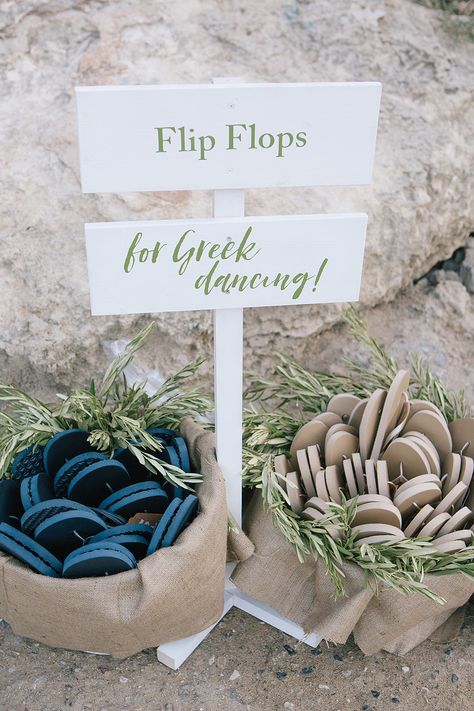 Island Wedding Decorations, Greek Wedding Theme, Greek Dancing, Lindos Rhodes, Greek Islands Wedding, Grecian Wedding, Olive Wedding, Wedding Flip Flops, Dubai Wedding