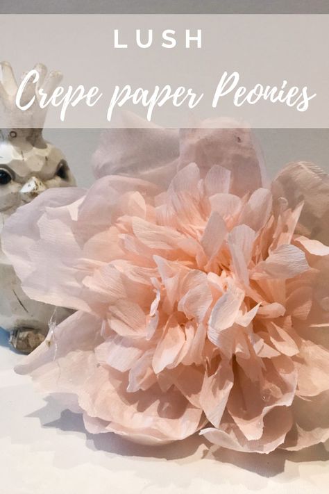 How to Make Lush Crepe Paper Peonies · Just That Perfect Piece Paper Peony Diy, Crepe Paper Peonies, Flower Decor Ideas, Crepe Paper Peony, Peony Diy, Snowflake Crafts, Crepe Paper Flowers Diy, Paper Peony, Floral Crafts