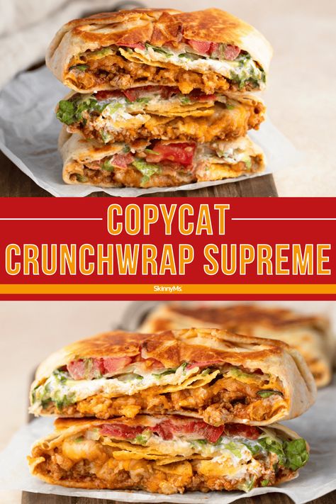 Copycat Crunchwrap Supreme Healthy Crunchwrap, Crunchwrap Supreme, Crunch Wrap, Healthy Swaps, Fresh Veggies, Copycat Recipes, Nutritious Meals, Quick Meals, Main Course