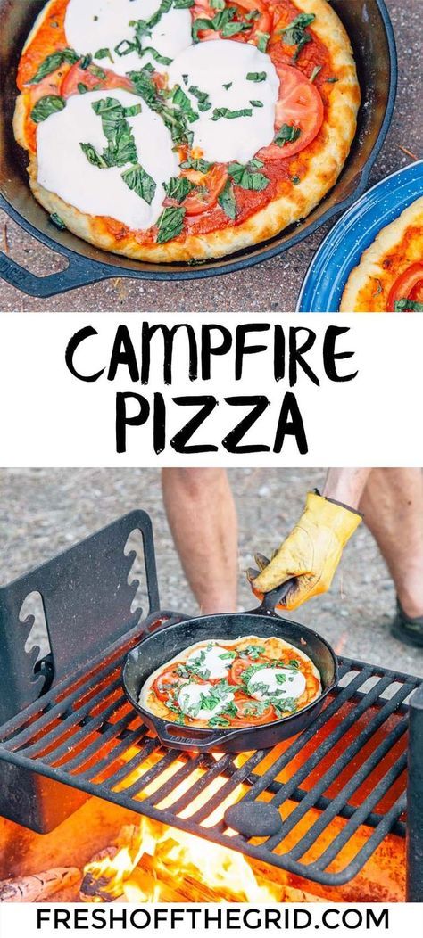 Camping Pizza, Campfire Pizza, Pizza From Scratch, Campfire Recipes, Camping Menu, Today Is Monday, Camping Snacks, Easy Camping Meals, Fire Food