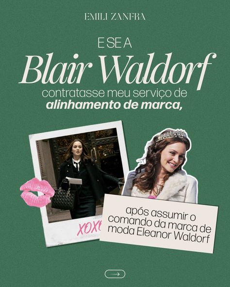 Design para redes sociais | Branding | Estrategista de marca | Design minimalista | Aesthetic | Minimalismo | Autenticidade | Criatividade | Elegante | Marketing digital | Gossip Girl | Blair Waldorf#Blair_Waldorf #Gossip_Girl_Blair #Instagram_Tools #Design_Minimalista Aesthetic Social Media Design, Marketing Girl Aesthetic, Blog Aesthetic Layout, Design Grafico Inspiration, Social Media Aesthetic, Gossip Girl Blair Waldorf, Aesthetic Social Media, Gossip Girl Blair, Social Media Branding Design