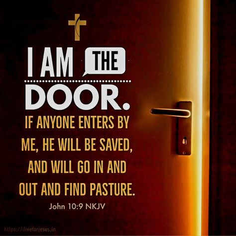 John 10:9-10, John 10 9, God Calling, Loneliness Photography, I Am The Door, Comforting Scripture, Miracle Quotes, John 10, Bible Verse Background