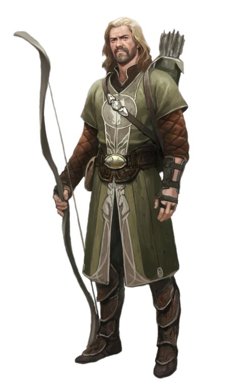 Male Human Ranger Archer - Pathfinder PFRPG DND D&D 3.5 5E 5th ed d20 fantasy Ranger Rpg, Character Game, Illustration Fantasy, Heroic Fantasy, Fantasy Portraits, Male Character, Bow And Arrow, Human Male, Dungeons And Dragons Characters